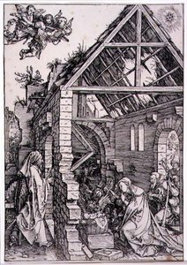 Hyrdenes tilbedelse (tresnitt) av Albrecht Dürer