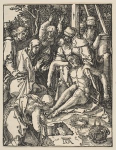 The Lamentation, from the Small Passion, ca. 159 (tresnitt) av Albrecht Dürer
