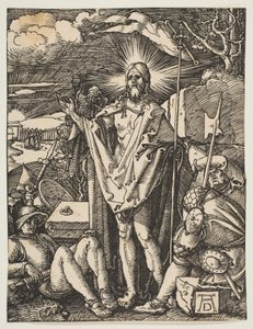 Oppstandelsen, fra den lille lidenskapen, ca. 1510 av Albrecht Dürer