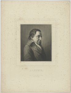 Portrett av Johann Gottlieb Fichte 1762-1814. av Albrecht Fürchtegott Schultheiss