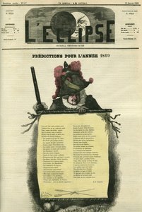 Spådommer for året 1869. Omslag i "" L