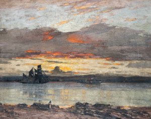 Solnedgang på Tay [Utsikt mot Dundee]