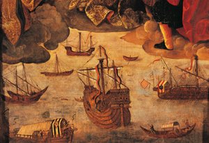 Spansk Caravel (detalj fra Virgin of the Navigators)