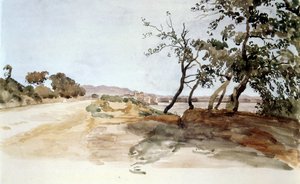 Italiensk landsbygd, akvarell av Alexander Ivanov (18061858), russisk maler