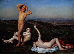 Three Naked Boys, studie for 