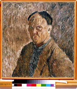 ""Autoportrait"" Peinture av Alexander Davidovich Drevin (1889-1938) 1923 State Tretyakov Gallery, Moskva