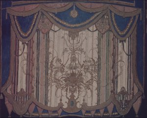 Design av gardin for teaterstykket Maskeraden av M. Lermontov, 1917 av Aleksandr Jakovlevic Golovin
