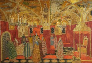 Scenedesign for operaen Boris Godunov av M. Musorgsky, 1911 av Aleksandr Jakovlevic Golovin