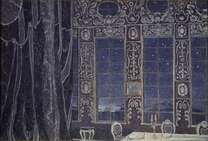Scenografi for stykket Don Juan av J.-B. Molliére, 1910 av Aleksandr Jakovlevic Golovin