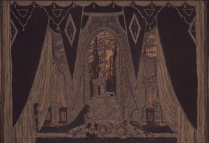 Scenografi for stykket Don Juan av J.-B. Molliére, 1910 av Aleksandr Jakovlevic Golovin