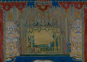 Scenedesign for teaterstykket Don Juan av Moliére, 1910