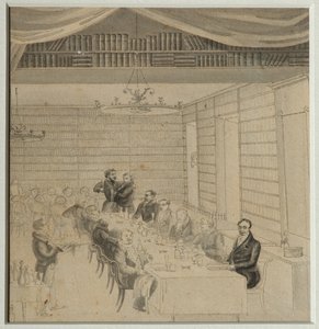Litterær fest i bokhandelen til Aleksander Smirdin, 1832