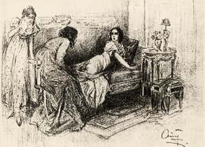Illustrasjon til "Krig og fred", av Leo Tolstoy (litho)