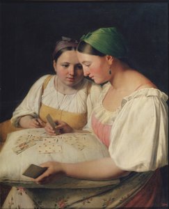 Fortune Forteller, 1842 av Aleksei Gavrilovich Venetsianov