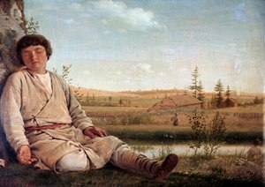 Sovende gjeter, av Aleksey Venetsianov (1780-1847) av Aleksei Gavrilovich Venetsianov