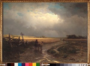 The Thaw (Thaw) - Maleri av Alexei Kondratyevich Savrasov (Savrasov) (1830-1897), olje på lerret