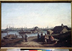 ""Utsikt over byen Kazan ved Volga i Russland"" Maleri av Alexei Petrovich Bogolyubov (Bogoliubov eller Bogoliubov) (1824-1896) 1861 Statens russiske museum, St. Petersburg