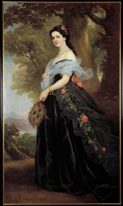 Portrett av grevinnen Juliette Cotti Maleri av Alexandro Ossani (1800-tallet) 1869 Firenze museum for moderne kunst av Alessando Ossani