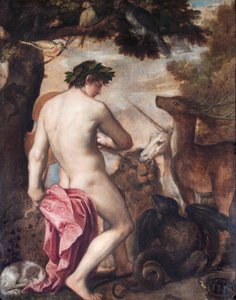 Orpheus Enchanting The Animals (olje på lerret) av Alessandro (1588–1649) (attr. to) Titian (workshop of) and Padovanino
