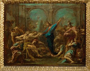 Jesus helbreder de lamme - Kristus helbreder de lamme … av Alessandro (style of) Magnasco