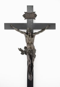 Krusifiks, ca. 1646 (bronse, pæretre med ebonisering og flekker)