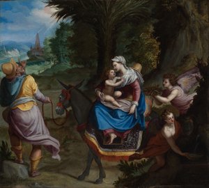 Flukten til Egypt av Alessandro Allori