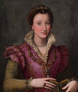 Portrett av en dame, sannsynligvis Camilla Martelli de’Medici av Alessandro Allori