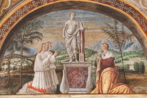 Scener fra Det gamle og nye testamente, detalj av Alessandro Araldi