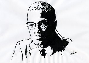 Malcolm X (1925-1965) afroamerikansk aktivist av Alessandro Lonati
