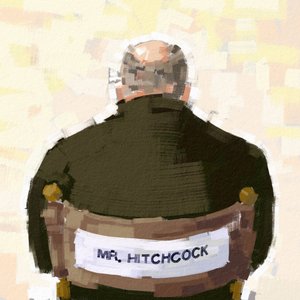 Portrett av regissør Alfred Hitchcock, 2023 (illustrasjon) av Alessandro Lonati