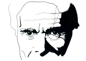 Portrett av den italienske forfatteren og regissøren Pier Paolo Pasolini (Portrett av den italienske forfatteren og regissøren Pier Paolo Pasolini) av Alessandro Lonati