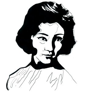 Portrett av Jiang Qing (1914-1991) Kone til Mao Zedong (Portrett av Jiang Qing som Madame Mao) av Alessandro Lonati