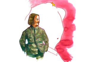 Portrett av Jiang Qing (1914-1991) Kone til Mao Zedong (Portrett av Jiang Qing som Madame Mao) av Alessandro Lonati