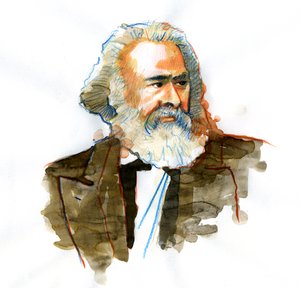 Portrett av Karl Marx (1818-1883), filosof og politisk teoretiker