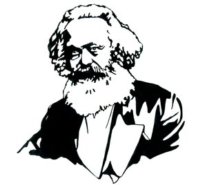 Portrett av Karl Marx (1818-1883), filosof og politisk teoretiker av Alessandro Lonati