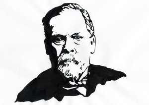 Portrett av Louis Pasteur (1822-1895), engelsk kjemiker og mikrobiolog av Alessandro Lonati