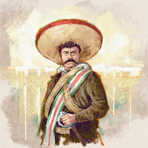 Portrett av den meksikanske revolusjonære Pancho Villa, 2023 (illustrasjon)