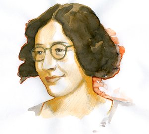 Portrett av Simone Weil (akvarell på papir) av Alessandro Lonati