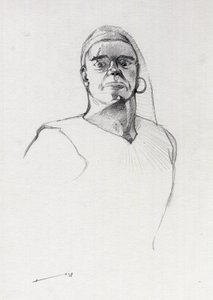 Portrett av en pirat (privat) eller byste av en sjømann. Tegning av Alessandro Lonati av Alessandro Lonati