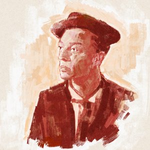 Portrett av regissør og skuespiller Buster Keaton (illustrasjon) av Alessandro Lonati