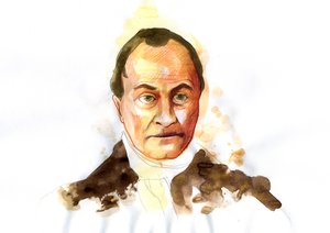Portrett av den franske filosofen Auguste Comte (1798-1857) (fransk filosof Auguste Comte) av Alessandro Lonati