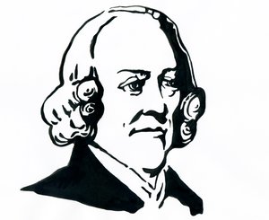 Portrett av filosofen og økonomen Adam Smith (1723-1790) Tegning av Alessandro Lonati