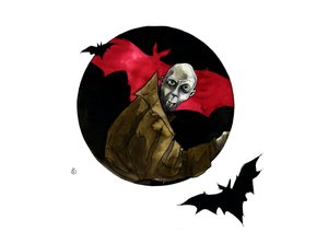 Representasjon av karakteren til vampyren Nosferatu av Alessandro Lonati