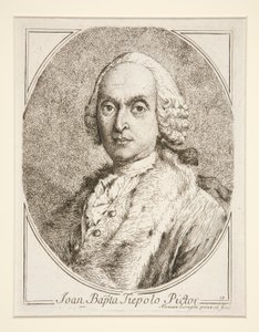 Portrett av G.B. Tiepolo av Alessandro Longhi