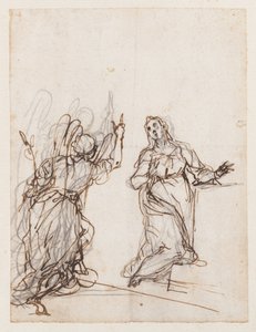 Bebudelsen, tidlig på 1600-tallet (penn- og blekktegning) av Alessandro Maganza