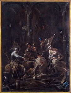 Bizarrerie (Oddity) Maleri av Alessandro Magnasco dit il Lissandrino (1667-1749) Dim 58x44 cm Genes, Musei di Strada Nuova (tidligere Palazzo Bianco) av Alessandro Magnasco