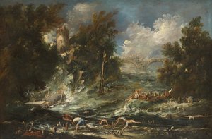 Stormen, ca. 1710-1720 av Alessandro Magnasco