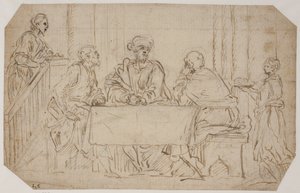 Nattverden i Emmaus av Alessandro Moretto