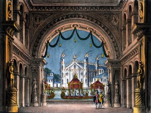 Scenografi av Sanquirico for operaen "La straniera" "(L