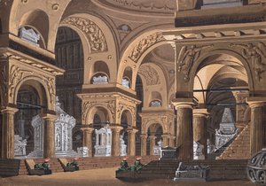 Scenedesign for operaen Castore e Polluce av Francesco Bianchi. av Alessandro Sanquirico